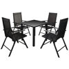 Picture of Outdoor Dining Set - Aluminum 5pc Black