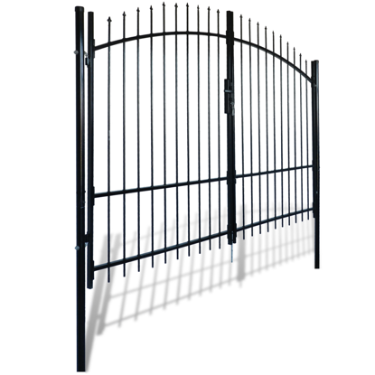 Picture of Outdoor Fence Double Door Gate with Spear Top 10' x 7'