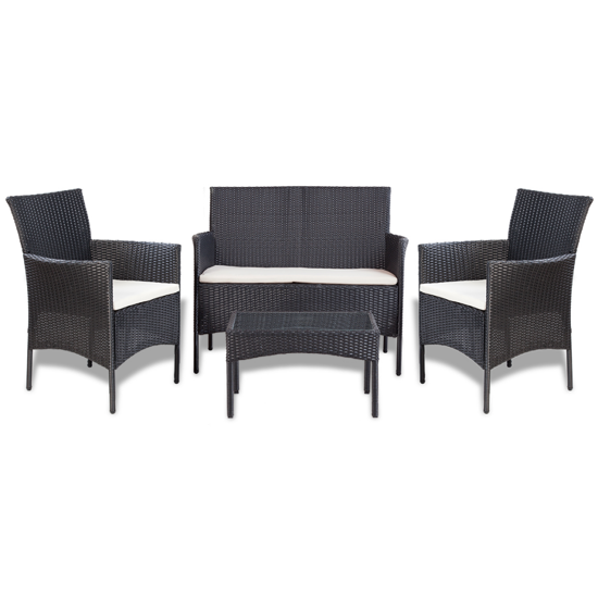 Picture of Outdoor Furniture Set - 4 pcs Black