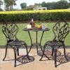 Picture of Outdoor Patio Bistro Set Tulip Design in Antique Copper