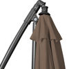 Picture of Outdoor Patio Hanging Umbrella Sun Shade With Cross Base Tan 10'
