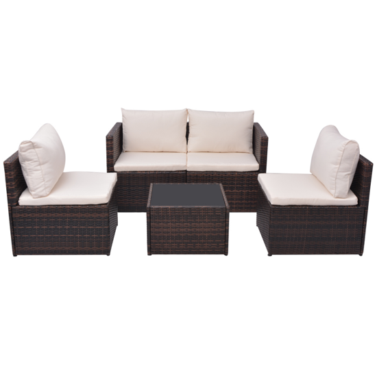 Picture of Outdoor Patio Sofa Set Poly Rattan - 13 pcs Brown