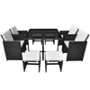 Picture of Outdoor Poly Rattan Dining Set - Black 21 Piece
