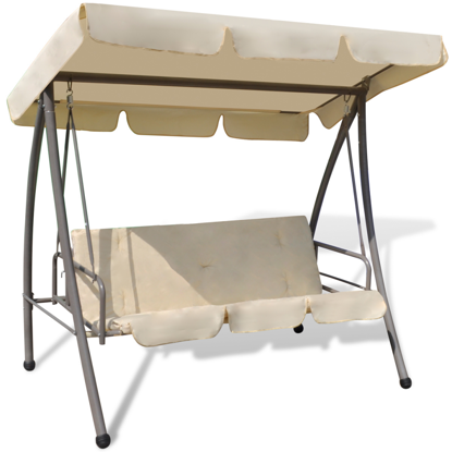 Picture of Outdoor Swing Chair / Bed with Canopy - Sand White