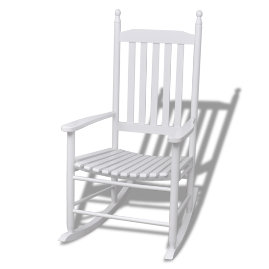 Picture of Outdoor Wood Rocking Chair - White