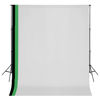 Picture of Photo Studio Kit 3 Cotton Backdrops Adjustable Frame 10x10 ft