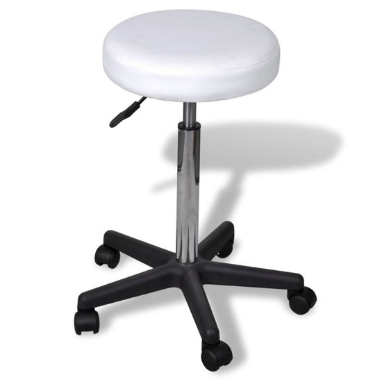 Picture of Salon Spa Office Round Stool - White