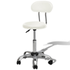 Picture of Salon Spa Stool Round Seat with Backrest - White