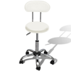Picture of Salon Spa Stool Round Seat with Backrest - White
