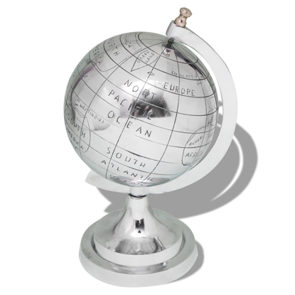 Picture of Silver Globe with Stand - 13"