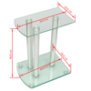 Picture of Speaker Stands 2 pcs - Transparent Glass