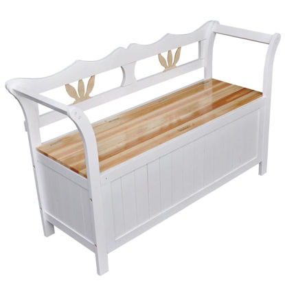 Picture of Storage Bench 49.6x16.5x29.5 Wood White