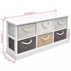 Picture of Storage Bench 6 Drawers Wood