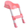 Picture of Toilet Potty Trainer Seat Chair with Ladder Step Up Stool for Toddler Pink