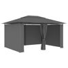 Picture of Outdoor Gazebo Tent Marquee with Curtains - Anthracite