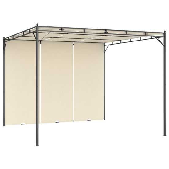 Picture of Outdoor Gazebo Tent with Side Curain - Cream