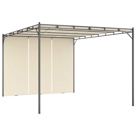 Picture of Outdoor Gazebo Tent with Side Curain - Cream