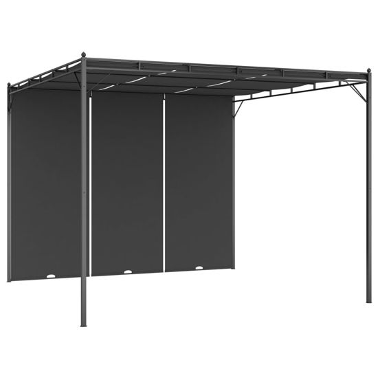 Picture of Outdoor Gazebo Tent with Side Curain - Anthracite