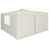 Picture of Outdoor Gazebo Folding Tent with 4 Sidewalls - Cream
