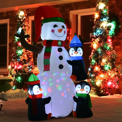 Picture of Outdoor Christmas Inflatable Snowman with LED Lights