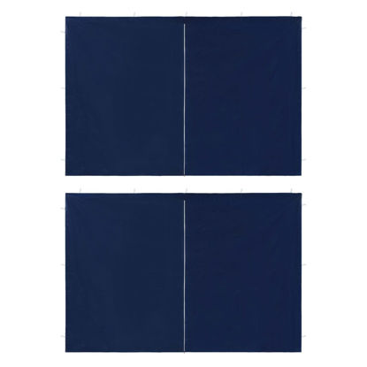 Picture of Outdoor Tent Sidewalls with Zipper - 2 pc Blue