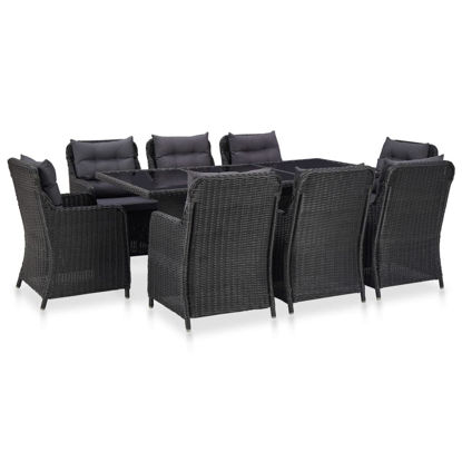 Picture of Outdoor Dining Set - Black 9 pc