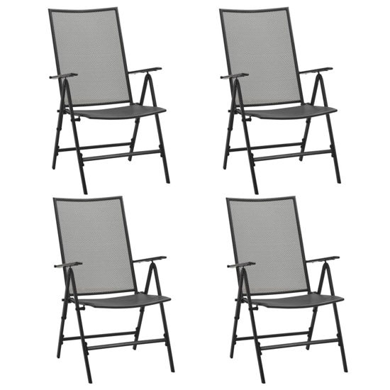 Picture of Folding Chairs Anthracite 4 pc