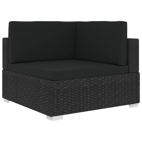 Picture of Patio Sectional Corner Chair - Black