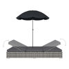 Picture of Outdoor SunBed with Umbrella - Gray