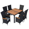 Picture of Outdoor Dining Set - Black 7 Pcs