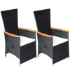 Picture of Outdoor Reclining Chairs - Black 2 pcs