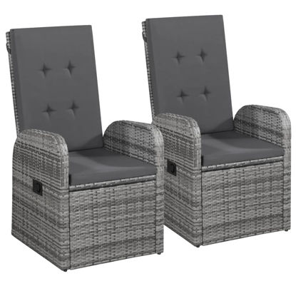 Picture of Outdoor Reclining Chairs - Gray 2 pcs