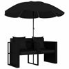 Picture of Outdoor SunBed with Umbrella - Black