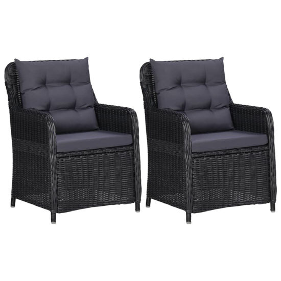 Picture of Patio Chairs 2 pcs Black