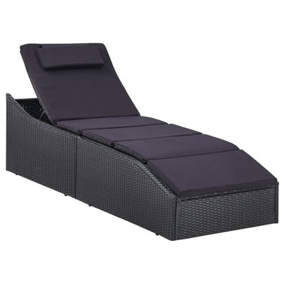 Picture of Outdoor Patio Sunbed - Black