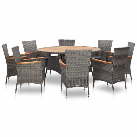 Picture of Outdoor Dining Set - Gray 9 Pc