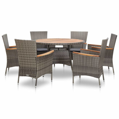 Picture of Outdoor Dining Set - Gray 7 Pc