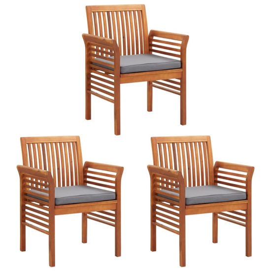 Picture of Outdoor Dining Chairs 3 pcs