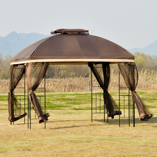 Picture of Outdoor 10'x10" Gazebo - Brown