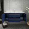 Picture of Lucera 42" Royal Blue Wall Hung Modern Bathroom Cabinet w/ Top & Undermount Sink