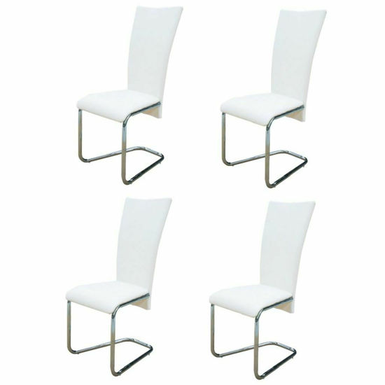 Picture of Kitchen Dining Chairs - Set of 4 White