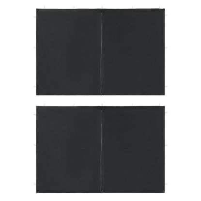 Picture of Outdoor Tent Sidewalls with Zipper - 2 pc Anthracite