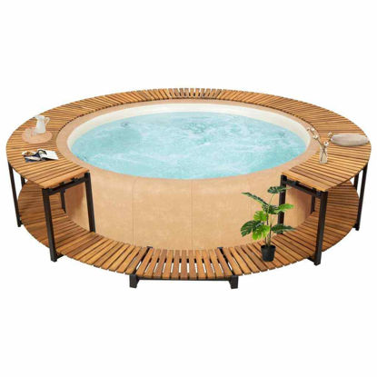 Picture of Outdoor Hot Tub Surround - Acacia Wood