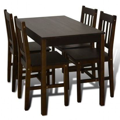 Picture of Kitchen Wooden Dining Set - Brown