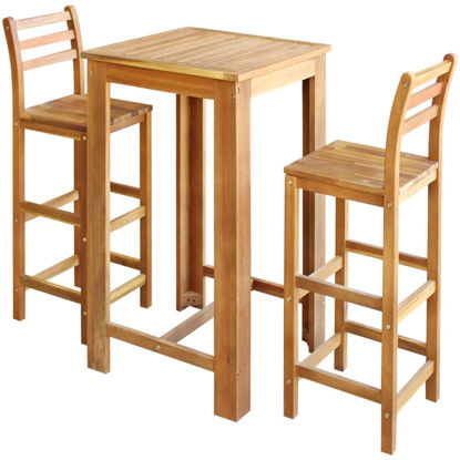 Picture of Wooden Bar Table with Chairs - 3pc