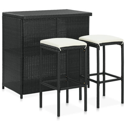 Picture of Outdoor Bar Set - 3pc Black