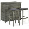 Picture of Outdoor Bar Set - 3pc Gray