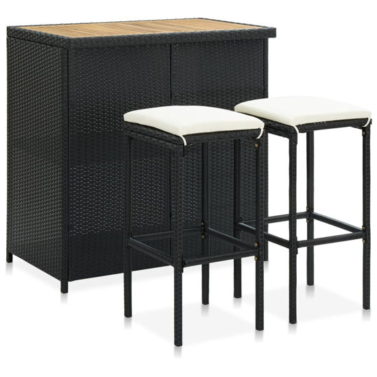 Picture of Outdoor Bar Set - 3pc Black