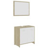 Picture of 23" Bathroom Furniture Set with Mirror - White and Sonoma Oak