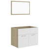 Picture of 23" Bathroom Furniture Set with - White and Sonoma Oak